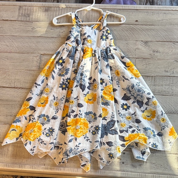 Joie Floral Kids Dress - Yellow, Blue, White - Picture 1 of 3